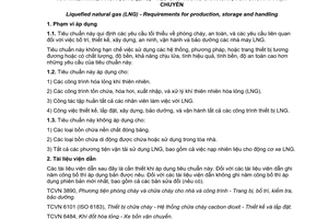 Tiêu chuẩn quốc gia TCVN 8616:2010 (NFPA 59A:2009, có sửa đổi) về Khí thiên nhiên hóa lỏng (LNG) - Yêu cầu trong sản xuất, tồn chứa và vận chuyển