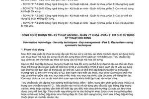 Tiêu chuẩn quốc gia TCVN 7817-2:2010 (ISO/IEC 11770-2:2008) về Công nghệ thông tin - Kỹ thuật an ninh quản lý khoá - Phần 2: Cơ chế sử dụng kỹ thuật đối xứng