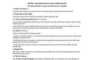 Tiêu chuẩn quốc gia TCVN 6332:2010 (GS 2/1/3-15:2005) về Đường - Xác định hao hụt khối lượng khi sấy