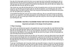 Tiêu chuẩn quốc gia TCVN 7437:2010 (ISO 6385:2004) về Ecgônômi - Nguyên lý Ecgônômi trong thiết kế hệ thống làm việc