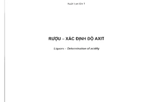 TCVN 8012: 2009 về Rượu – Xác định độ axit