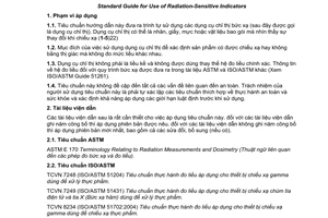 Tiêu chuẩn quốc gia TCVN 8230:2009 (ISO/ASTM 51539 : 2005) về Tiêu chuẩn hướng dẫn sử dụng dụng cụ chỉ thị bức xạ