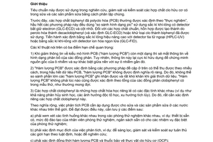 Tiêu chuẩn quốc gia TCVN 8101:2009 (ISO 8260 : 2008) về Sữa và sản phẩm sữa - Xác định thuốc bảo vệ thực vật nhóm clo hữu cơ và polyclobiphenyl - Phương pháp sắc ký khí - lỏng mao quản có detector bắt giữ electron