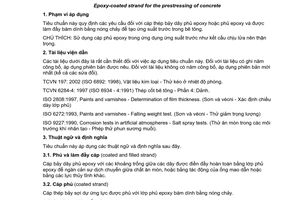Tiêu chuẩn quốc gia TCVN 7935:2009 (ISO 14655 : 1999) về Cáp phủ epoxy bê tông dự ứng lực