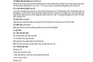 Tiêu chuẩn Việt Nam TCVN 8222:2009 về vải địa kỹ thuật − Quy định chung về lấy mẫu, thử mẫu và xử lý thống kê