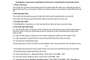 Tiêu chuẩn quốc gia TCVN 9415:2012 về Điều tra, đánh giá địa chất môi trường - Phương pháp xác định liều tương đương