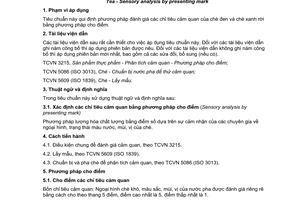 Tiêu chuẩn quốc gia TCVN 3218:2012 về Chè - Xác định các chỉ tiêu cảm quan bằng phương pháp cho điểm
