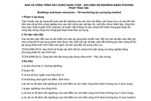 Tiêu chuẩn quốc gia TCVN 9400:2012 về Nhà và công trình xây dựng dạng thấp - Xác định độ nghiêng bằng phương pháp trắc địa