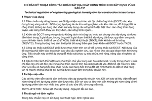 Tiêu chuẩn quốc gia TCVN 9402:2012 chỉ dẫn kỹ thuật công tác khảo sát địa chất công trình cho xây dựng vùng Các-tơ
