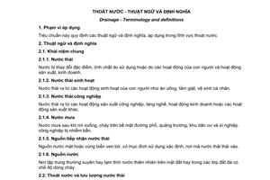 Tiêu chuẩn quốc gia TCVN 4038:2012 về Thoát nước - Thuật ngữ và định nghĩa