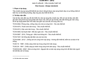 Tiêu chuẩn quốc gia TCVN 9411:2012 về Nhà ở liên kế - Tiêu chuẩn thiết kế