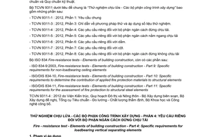 Tiêu chuẩn quốc gia TCVN 9311-4:2012 (ISO 834-4:2000) Thử nghiệm chịu lửa - Các bộ phận công trình xây dựng- Phần 4: Yêu cầu riêng đối với bộ phận ngăn cách đứng chịu tải