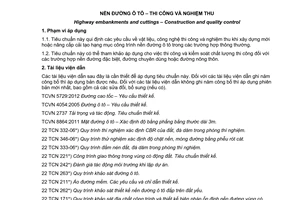 Tiêu chuẩn quốc gia TCVN 9436:2012 về Nền đường ô tô - Thi công và nghiệm thu