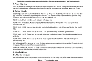 Tiêu chuẩn quốc gia TCVN 9476:2012 về Thuốc bảo vệ thực vật chứa hoạt chất Paraquat Dichloride - Yêu cầu kỹ thuật và phương pháp thử