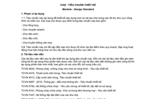 Tiêu chuẩn quốc gia TCVN 9211:2012 về Chợ -Tiêu chuẩn thiết kế