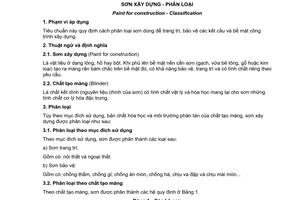 Tiêu chuẩn quốc gia TCVN 9404:2012 về Sơn xây dựng - Phân loại