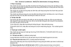 Tiêu chuẩn quốc gia TCVN 7831:2012 về Máy điều hòa không khí không ống gió - Phương pháp xác định hiệu suất năng lượng