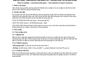 Tiêu chuẩn quốc gia TCVN 7368:2013 về Kính xây dựng -  Kính dán an toàn nhiều lớp - Phương pháp thử độ bền va đập