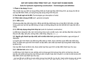 Tiêu chuẩn quốc gia TCVN 8732:2012 về Đất xây dựng công trình thủy lợi - Thuật ngữ và định nghĩa
