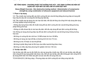 Tiêu chuẩn quốc gia TCVN 9335:2012 về Bê tông nặng - Phương pháp thử không phá hủy - Xác định cường độ nén sử dụng kết hợp máy đo siêu âm và súng bật nẩy