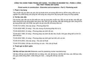 Tiêu chuẩn quốc gia TCVN 9377-2:2012 về Công tác hoàn thiện trong xây dựng - Thi công và nghiệm thu - Phần 2: Công tác trát trong xây dựng