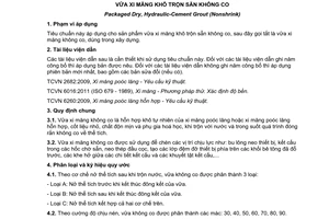 Tiêu chuẩn quốc gia TCVN 9204:2012 về Vữa xi măng khô trộn sẵn không co