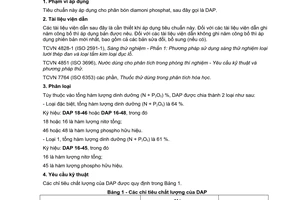 Tiêu chuẩn quốc gia TCVN 8856:2012 về Phân bón Diamoni Phosphat (Dap)