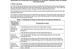 Tiêu chuẩn quốc gia TCVN 9505:2012 về Mặt đường láng nhũ tương nhựa đường axít - Thi công và nghiệm thu
