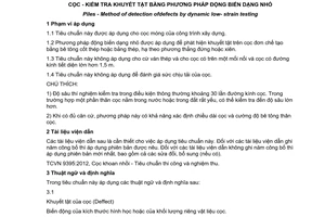 Tiêu chuẩn quốc gia TCVN 9397:2012 về Cọc - Kiểm tra khuyết tật bằng phương pháp động biến dạng nhỏ