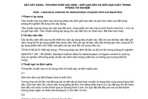 Tiêu chuẩn quốc gia TCVN 4197:2012 về Đất xây dựng - Phương pháp xác định giới hạn dẻo và giới hạn chảy trong phòng thí nghiệm