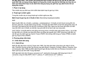 Tiêu chuẩn quốc gia TCVN 8710-9:2012 về Bệnh thủy sản – Quy trình chẩn đoán – Phần 9: Bệnh hoại tử  gan tụy ở tôm