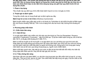 Tiêu chuẩn quốc gia TCVN 8710-8:2012 về Bệnh thủy sản – Quy trình chẩn đoán – Phần 8: Bệnh hoại tử cơ ở tôm