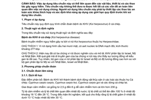 Tiêu chuẩn quốc gia TCVN 8710-6:2012 về Bệnh thủy sản – Quy trình chẩn đoán – Phần 6: Bệnh do Koi Herpesvirus ở cá chép