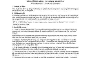 Tiêu chuẩn quốc gia TCVN 9361:2012 về công tác nền móng - Thi công và nghiệm thu