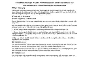 Tiêu chuẩn quốc gia TCVN 9153:2012 về Công trình thủy lợi - Phương pháp chỉnh lý kết quả thí nghiệm mẫu đất