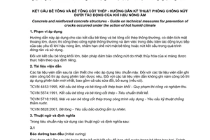 Tiêu chuẩn quốc gia TCVN 9345:2012 về Kết cấu bê tông và bê tông cốt thép - Hướng dẫn kỹ thuật phòng chống nứt dưới tác động của khí hậu nóng ẩm