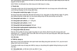 Tiêu chuẩn quốc gia TCVN 8900-10:2012 về Phụ gia thực phẩm - Xác định các thành phần vô cơ - Phần 10: Định lượng thủy ngân bằng đo phổ hấp thụ nguyên tử hóa hơi lạnh