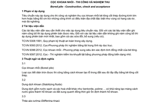 Tiêu chuẩn quốc gia TCVN 9395:2012 về Cọc khoan nhồi - Thi công và nghiệm thu