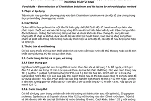 Tiêu chuẩn quốc gia TCVN 9049:2012 về Thực phẩm - Xác định Clostridium botulinum và độc tố của chúng bằng phương pháp vi sinh