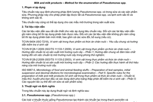 Tiêu chuẩn quốc gia TCVN 8899:2012 (ISO/TS 11059:2009) về Sữa và sản phẩm sữa - Phương pháp định lượng pseudomonas spp