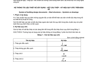 Tiêu chuẩn quốc gia TCVN 4613:2012 về Hệ thống tài liệu thiết kế xây dựng - Kết cấu thép - Ký hiệu quy ước trên bản vẽ