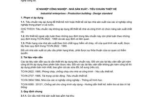 Tiêu chuẩn quốc gia TCVN 4604:2012 về Xí nghiệp công nghiệp - Nhà sản xuất - Tiêu chuẩn thiết kế