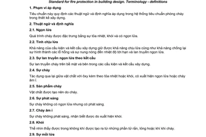 Tiêu chuẩn quốc gia TCVN 3991:2012 về Tiêu chuẩn phòng cháy trong thiết kế xây dựng - Thuật ngữ - Định nghĩa