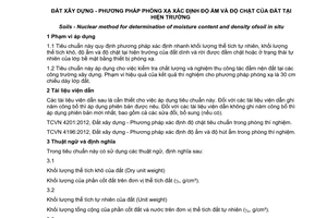 Tiêu chuẩn quốc gia TCVN 9350:2012 về Đất xây dựng - Phương pháp phóng xạ xác định độ ẩm và độ chặt của đất tại hiện trường
