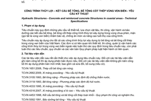 Tiêu chuẩn quốc gia TCVN 9139:2012 về Công trình thủy lợi - Kết cấu bê tông, bê tông cốt thép vùng ven biển - Yêu cầu kỹ thuật