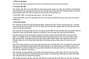 Tiêu chuẩn quốc gia TCVN 4055:2012 về tổ chức thi công