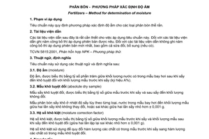 Tiêu chuẩn quốc gia TCVN 9297:2012 về Phân bón - Phương pháp xác định độ ẩm
