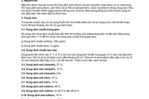 Tiêu chuẩn quốc gia TCVN 8900-9:2012 về Phụ gia thực phẩm - Xác định các thành phần vô cơ - Phần 9: Định lượng asen và antimon bằng đo phổ hấp thụ nguyên tử hydrua hóa