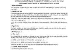Tiêu chuẩn quốc gia TCVN 9339:2012 về Bê tông và vữa xây dựng - Phương pháp xác định pH bằng máy đo pH