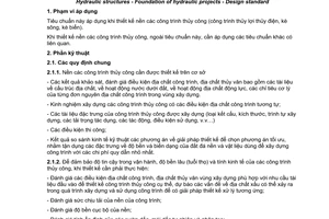 Tiêu chuẩn quốc gia TCVN 4253:2012 về Công trình thủy lợi - Nền các công trình thủy công - Yêu cầu thiết kế